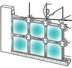 Монтаж стеклоблоков